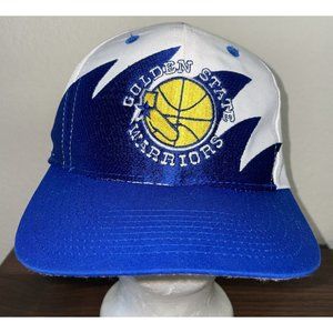 Vintage 90's Authentic Golden State Warriors Snapback Hat Shark Tooth Logo 7